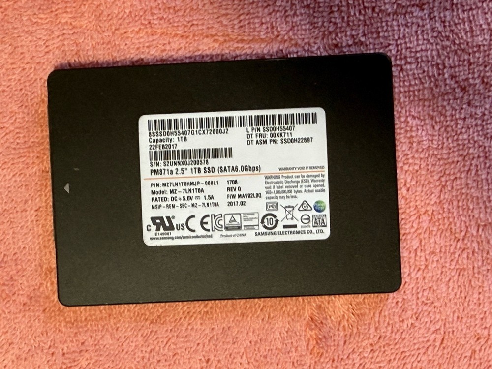 Samsung PM863 2.5" 1TB SSD