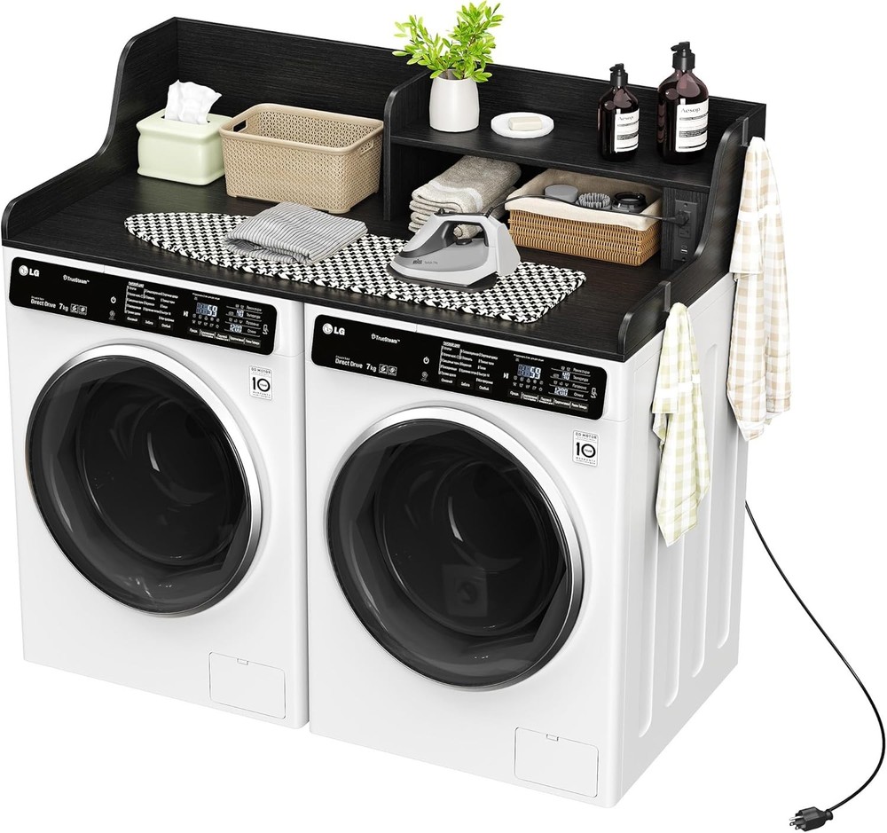 Laundry Countertop 54 Inch with Power Outlet