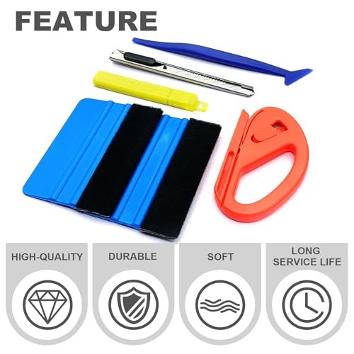 Vehicle Vinyl Wrap Tool Kit/Window Tinting Tool Include, Felt Squeegee, Window
