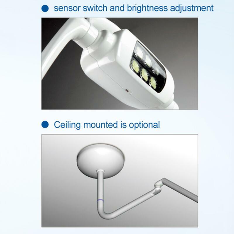 Ceiling Mounted Dental Operation Lamp Induction Sensor Manual Switch LED Light