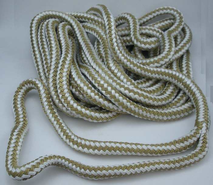 Unicord Double Braid Nylon Dock Line Rope 3/8" x 20 Ft Gold
