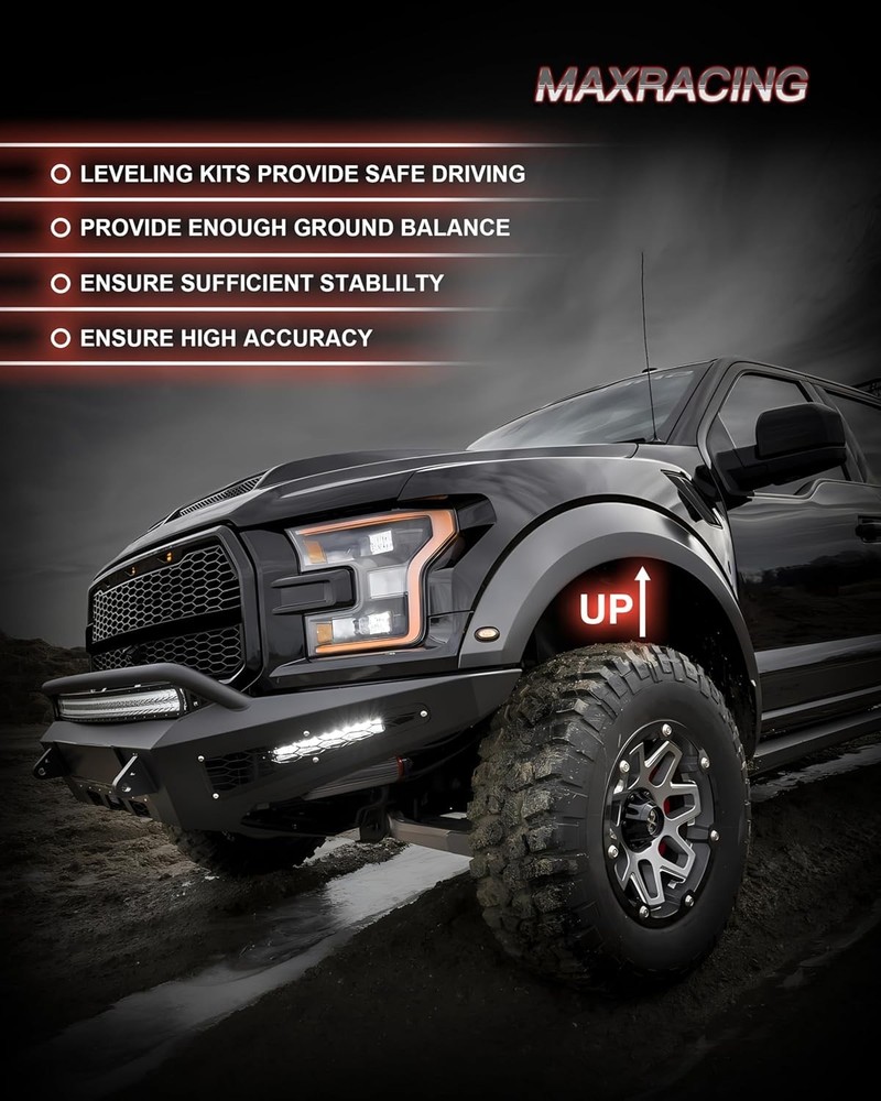Maxracing 3.5" Front Leveling Kit Upper+Lower Strut Lift Spacers Compatible w...