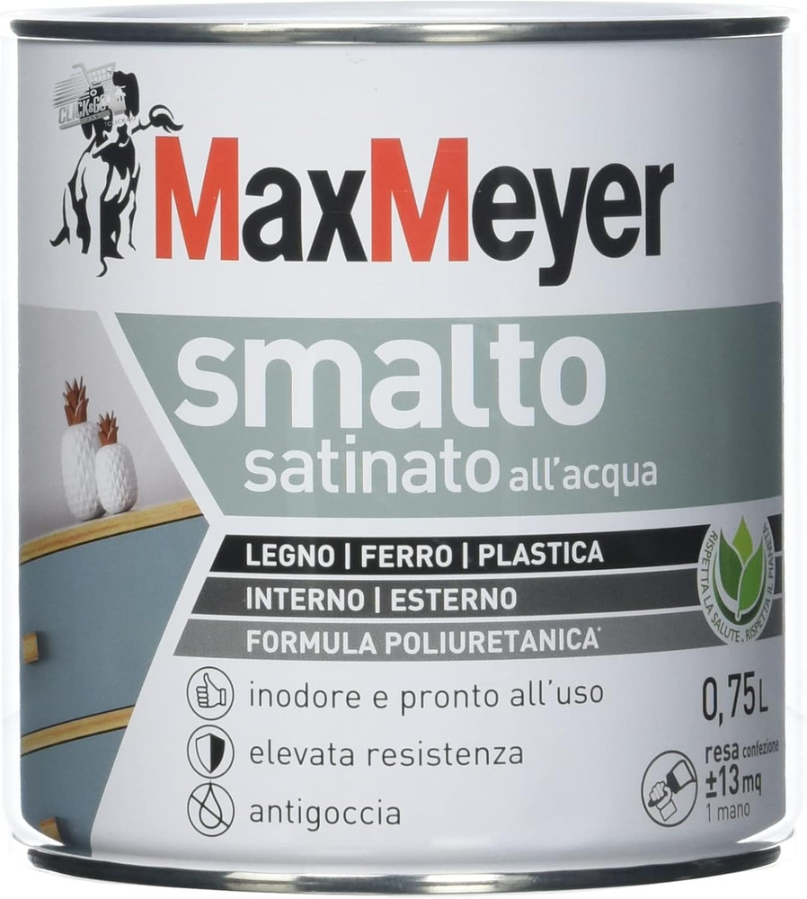 White Satin Polyurethane Water Enamel 0.75L