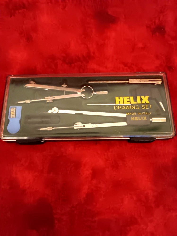 VTG HELIX DRAWING SET MADE IN ITALY DRAFTING TOOLS COMPASS