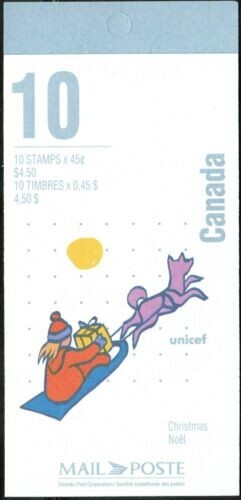 Canada - Booklet BK196a - Glued Flap - Christmas 1996 - Unicef