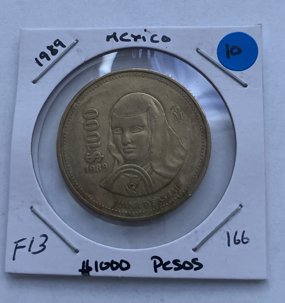1989 Mexico $1000 Pesos Coin