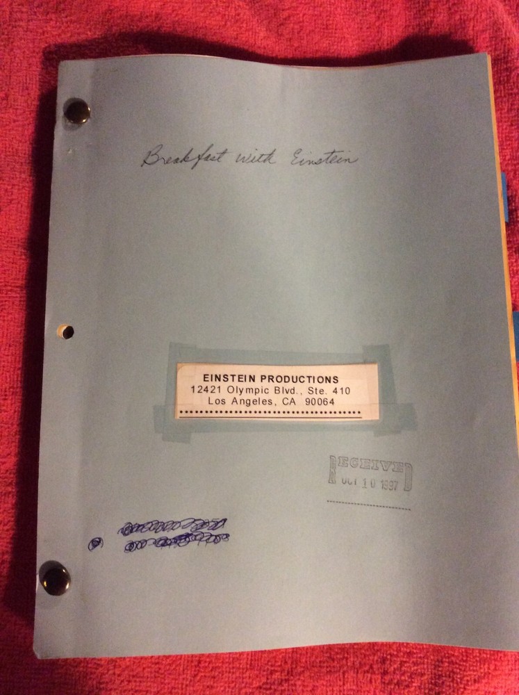 ORIGINAL SCRIPT BREAKFAST WITH EINSTEIN SHIA LEBEOUF CHEECH MARIN PRESLEY RARE