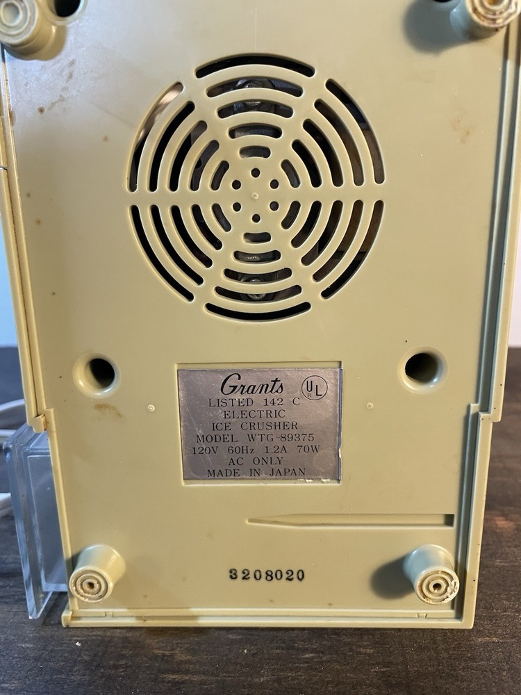 Grant’s Ice Crusher Avocado Green Working