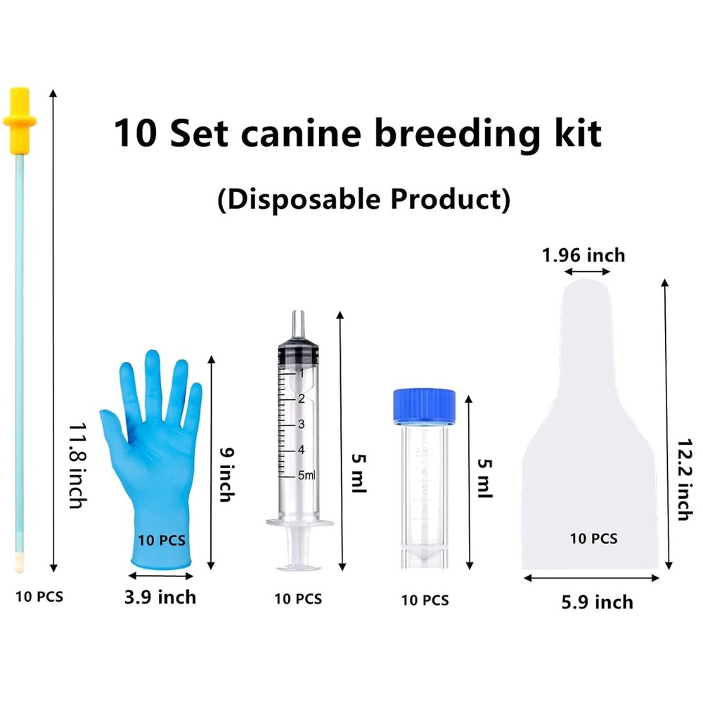 Artificial Insemination Dog Breed Kit, 10 Set Essentials