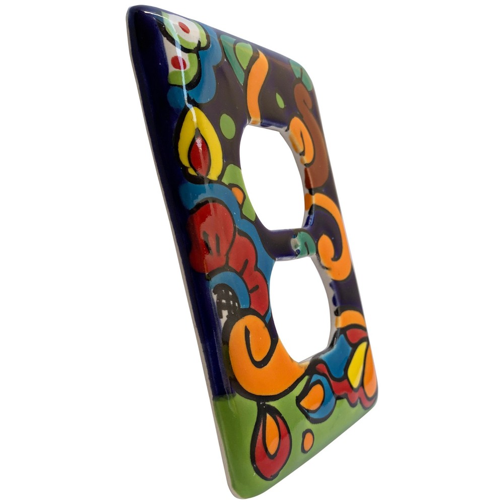 Mexican Ceramic Wall Plate Outlet Rainbow Switch Plate