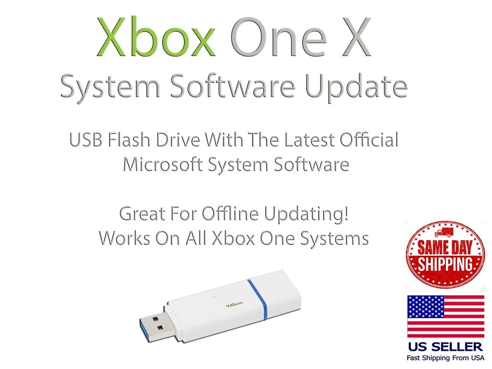 Xbox One X Update USB Flash Drive Latest Official Microsoft Firmware