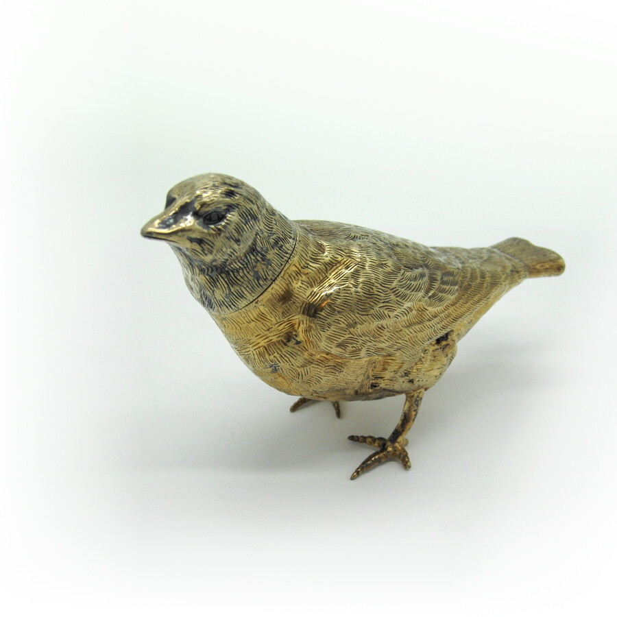 Bird Form Etrog Box Hanau German Silver Gilt
