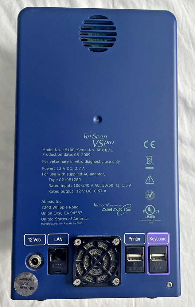 Vetscan VSPro Coagulation Analyzer. Abaxis (now Zoetis)