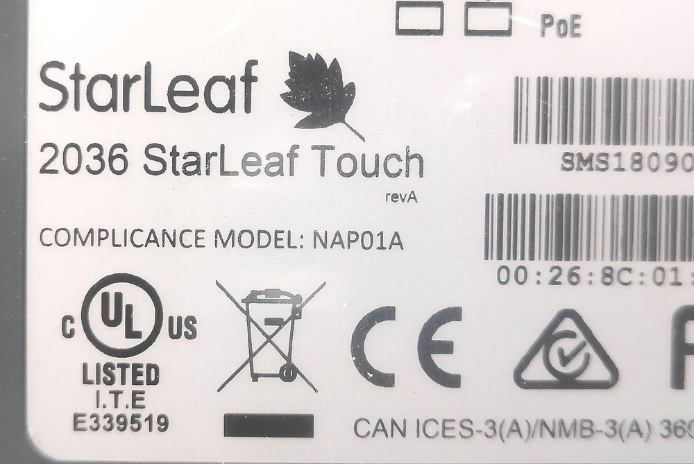 NEW STARLEAF 2036 NAP01A VIDEO CONFERENCING TOUCHSCREEN CONTROLLER