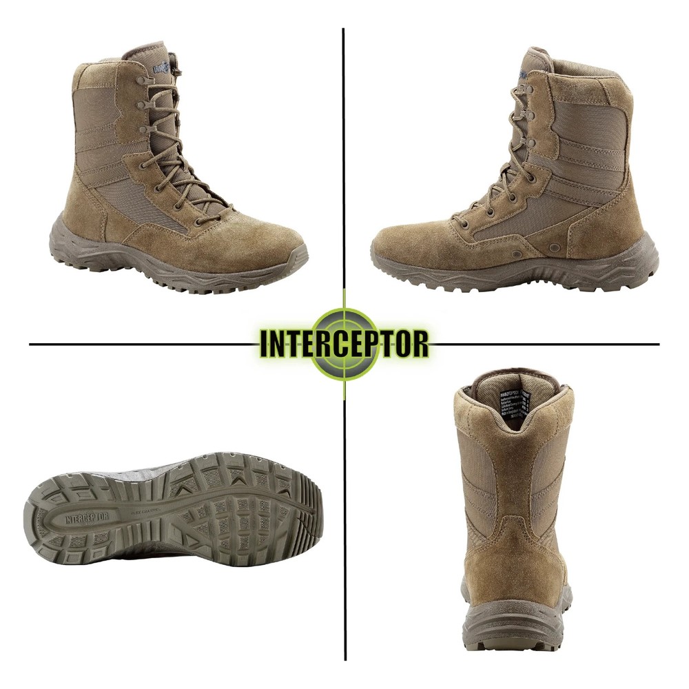 INTERCEPTOR - SIZE: 7.5 - Leather Frontier 6" Anti-Fatigue Footbed Tactical Boot