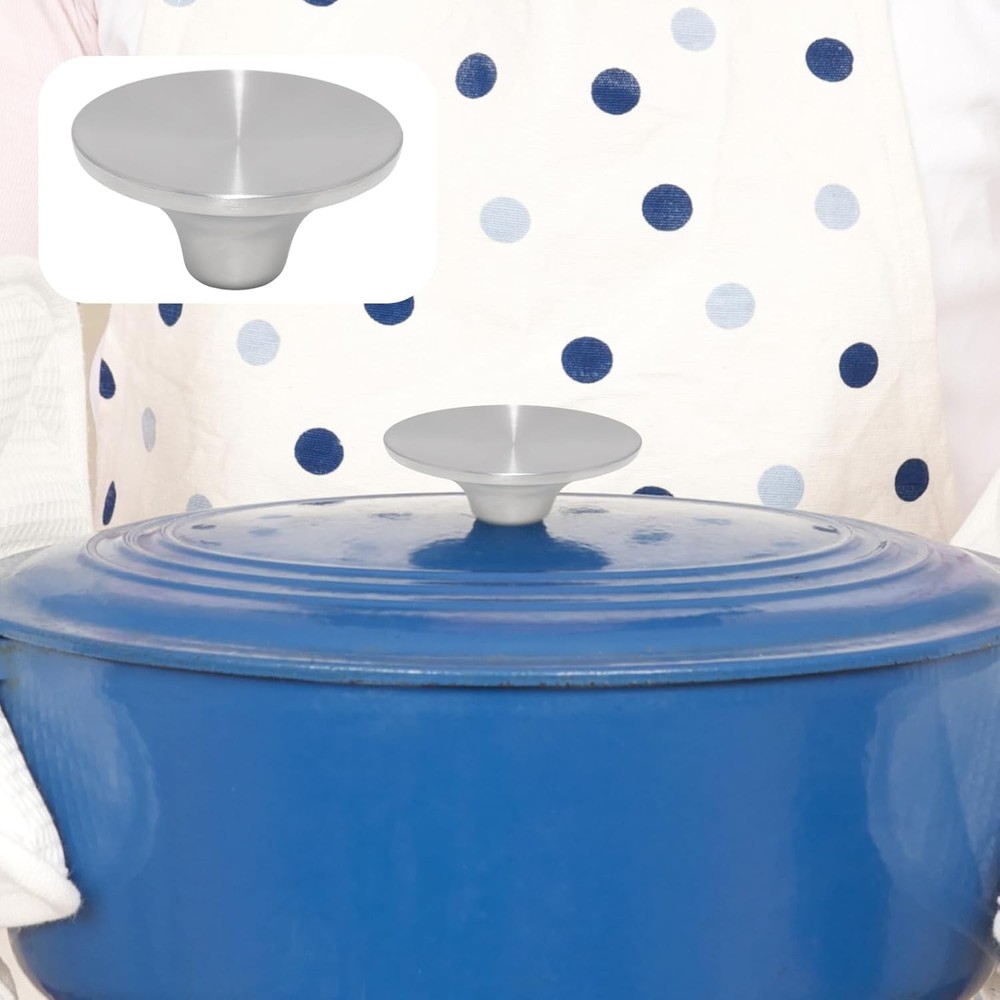 Pot Lid Handle Knob Replacement 2 Pack Silver