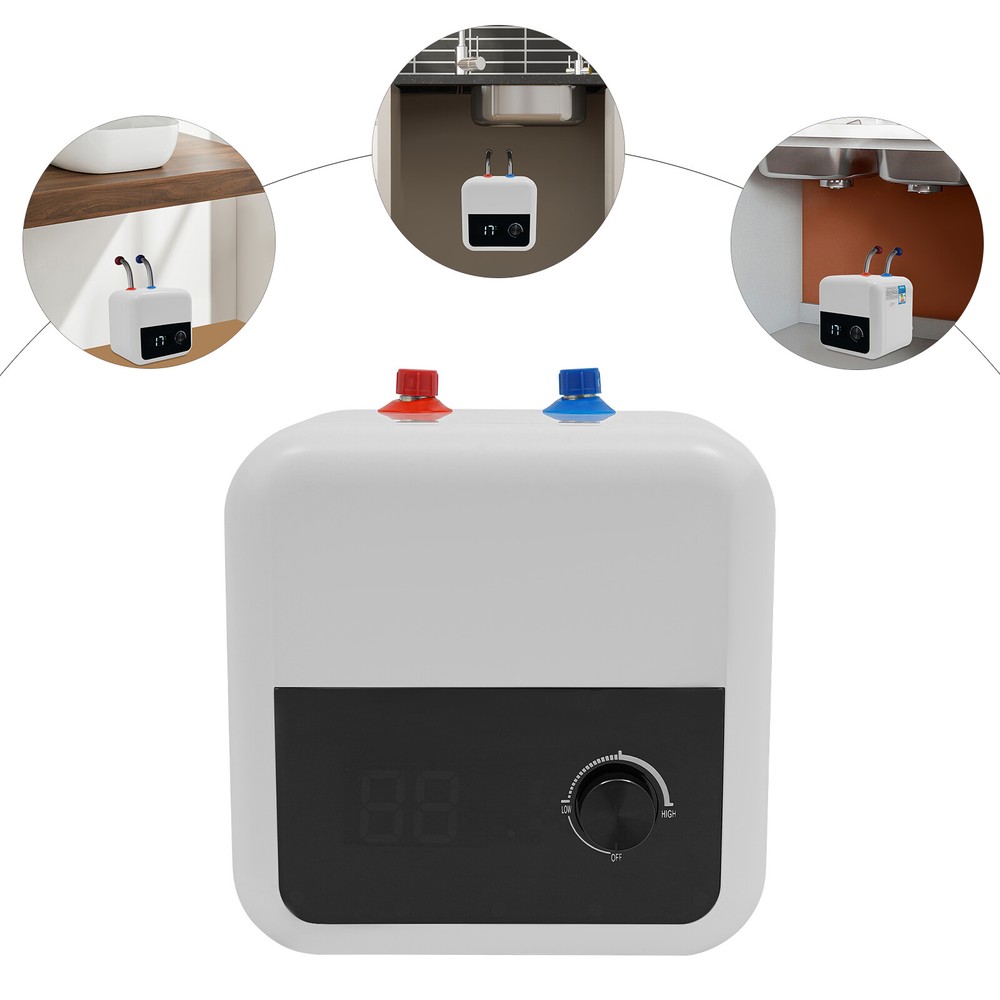 8L/8.45QT Electric Hot Water Heater Wall-mounted Electric Tank Hot Water Heater