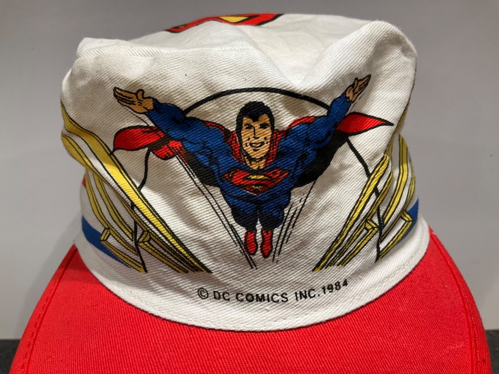 RARE 1984 DC COMICS SUPERMAN PAINTERS HAT CAP. EXCELLENT CONDITION.