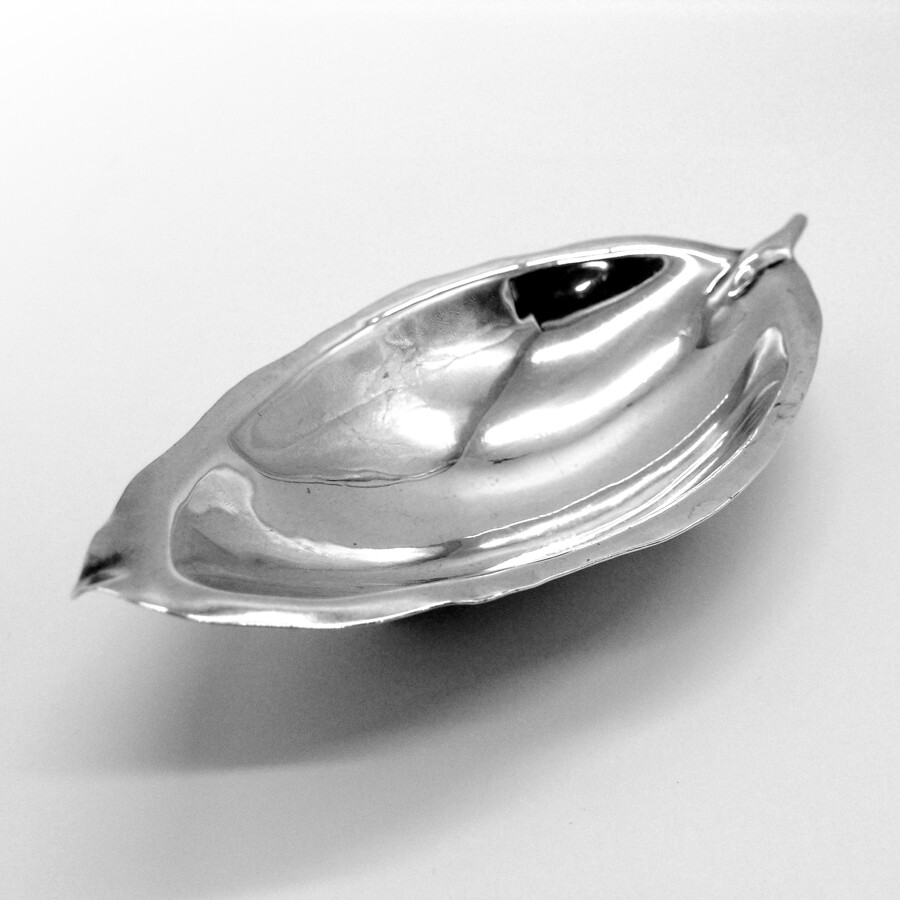 Leaf Form Bowl Dish Sciarrotta Sterling Silver Hand Made
