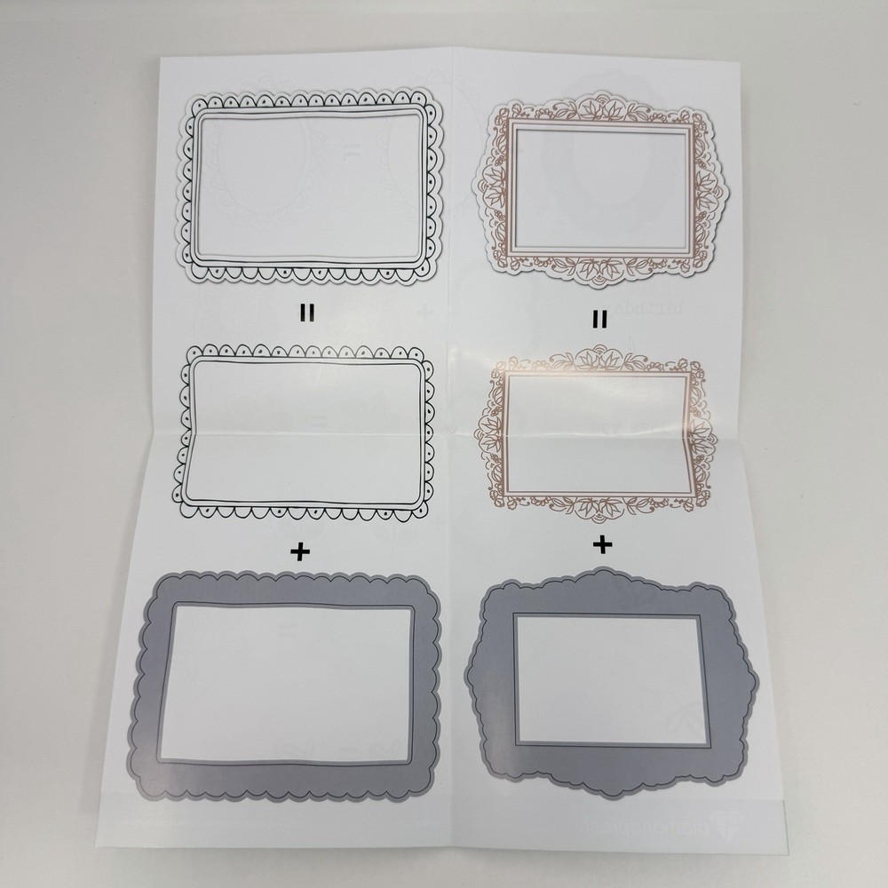 Diamond Press DP Doodle Frames Dies & Stamps Set Over 30 pieces