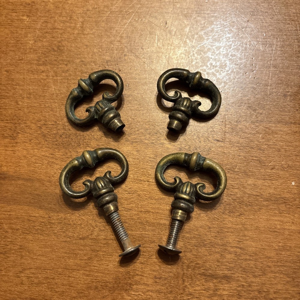 Hammered Brass Drawer Pull Mission - Antique Copper Finish WITH 4 Drawer pulls