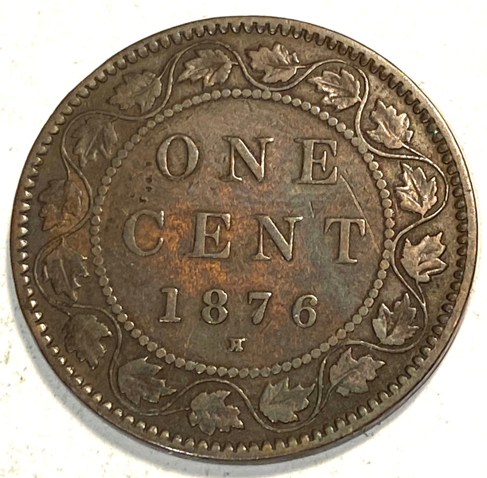 1876 H Canada Large Cent Higher Grade #5