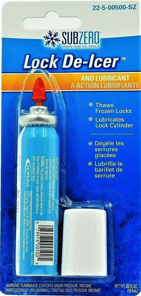 SUBZERO Lock De-Icer & Cylinder Lubricant for Padlocks, Auto Locks & More!