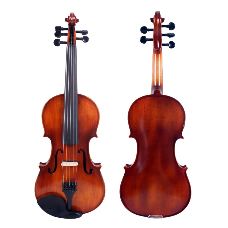 15.5 in 5 string Viola Maple spruce solid Ebony fittings steel strings Handmade