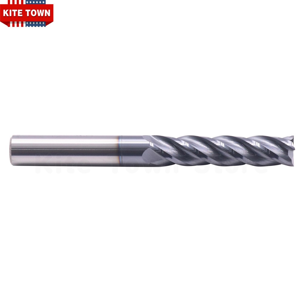 4 Flute 7/16" x 2" x 4" Solid Carbide Long End Mill - AlTiN Coated