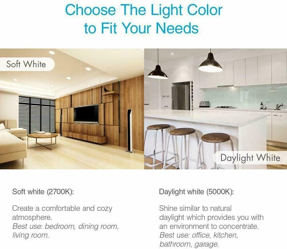 Great Eagle Dimmable 100W Replacement A19 LED Bulb 2700K/3000K/4000K/5000K