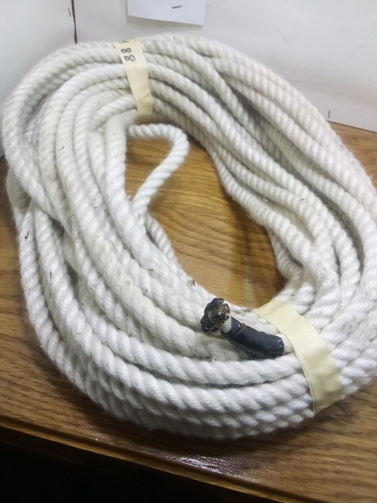 88' White 1/2" Cotton Rope Never Used