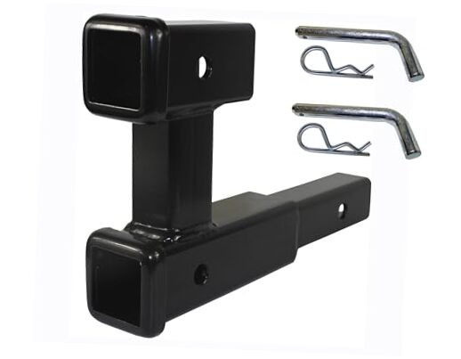 50973 Dual Hitch Extension with Single Post Includes 2 Hitch Pins