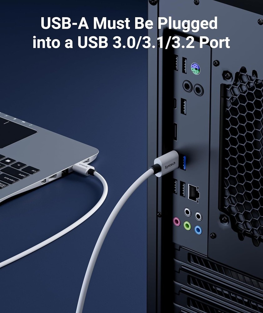 16FT USB 3.0 PCVR Link Cable - Seamless Connection for Oculus/Meta Quest