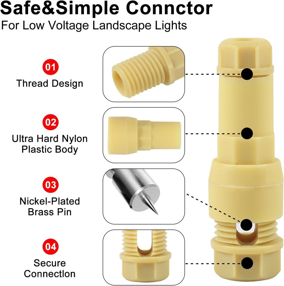20Pcs Low Voltage Landscape Wire Connector, Waterproof 20pcs yellow