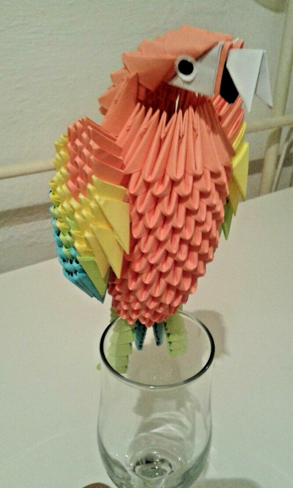 3D origami Parrots