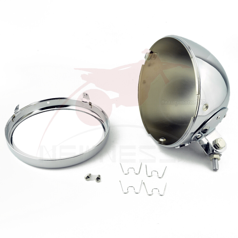 Motorcycle 7" Headlight Housing Shell Lamp Bucket For Harley Customs