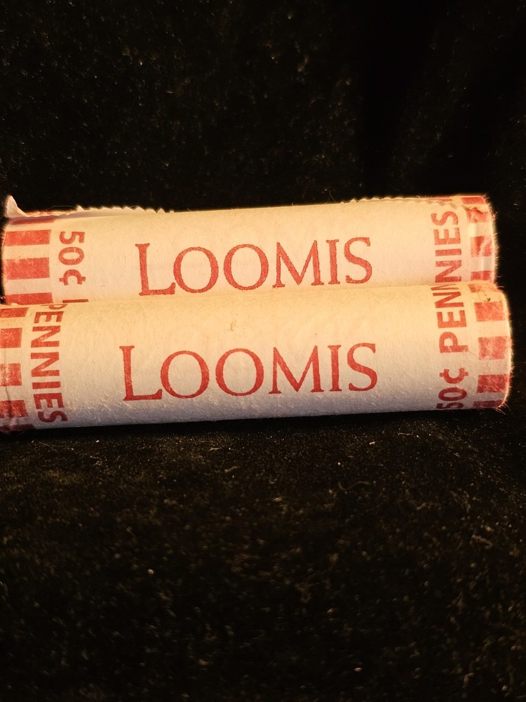 2 Rolls Mixed Date Pennies Pulled From Bank Box