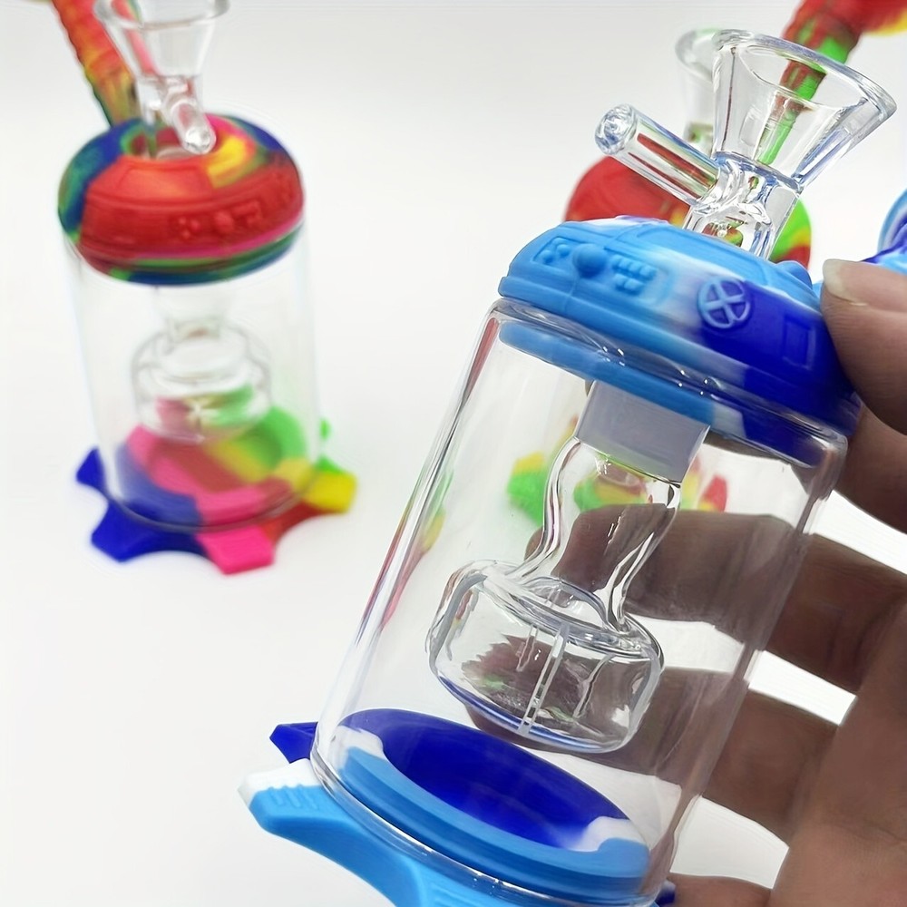 Silicone Hookah Water Pipe Bong Creative Octopus Shape with 13mm Bowl