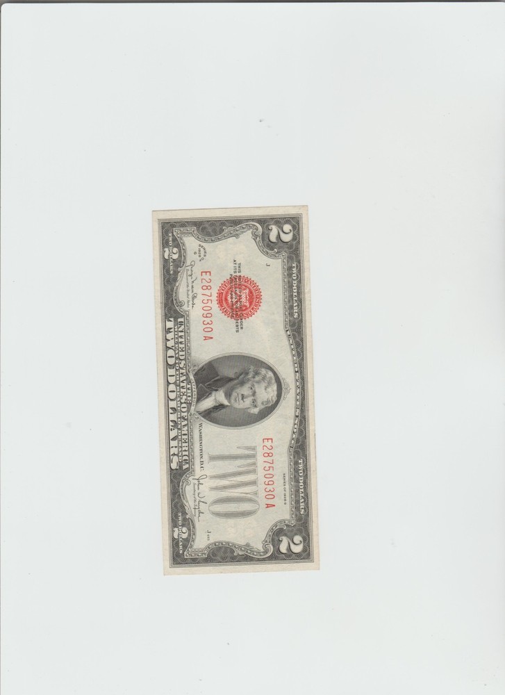(WOW) Check it out-1928-G $2 Red Seal Note in lightly circulated condition.