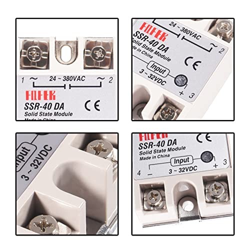 3pcs Solid State Relay SSR-40DA Single Phase Solid State Relay 3pcs SSR-40DA
