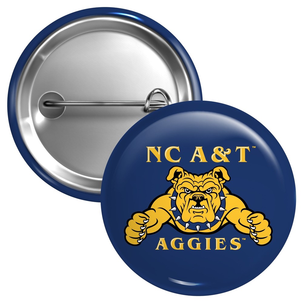North Carolina A&T State Aggies Button Pin - 3 Size Options
