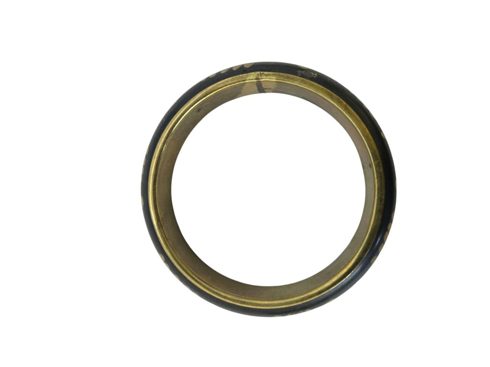 Vintage Floral Brass Bangle Bracelet