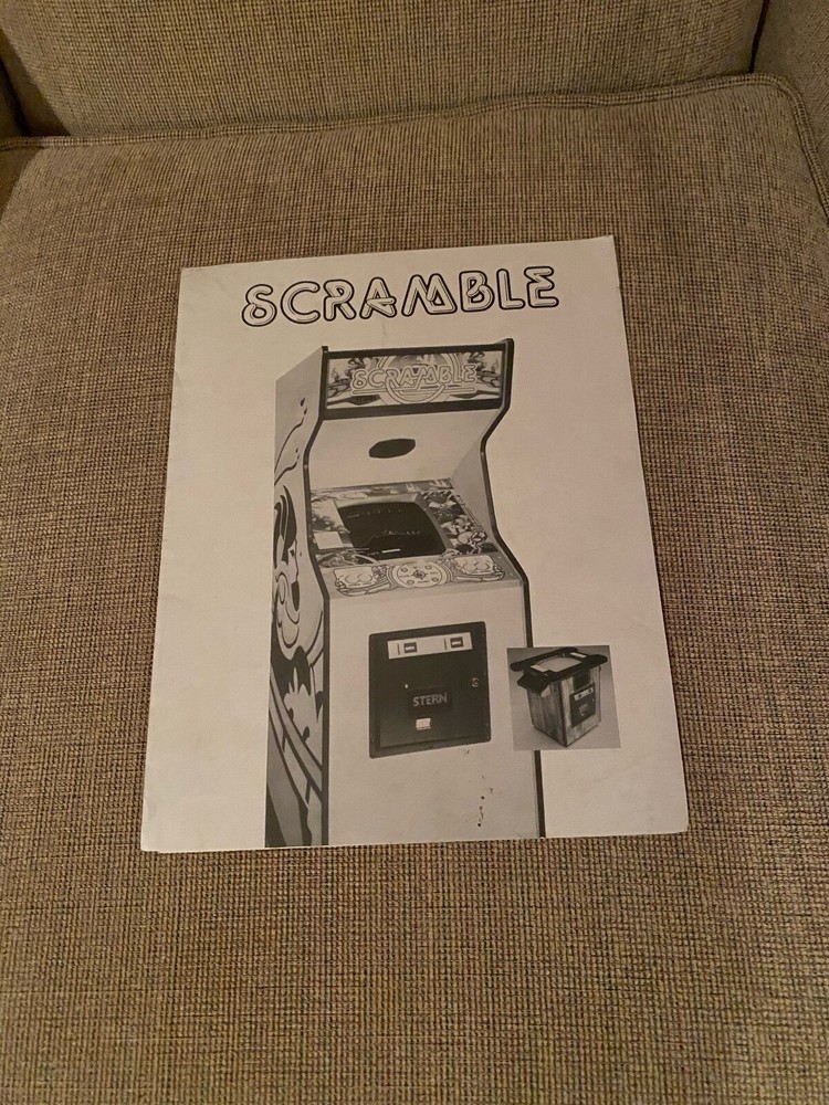 Scramble Video Arcade Game Manual, Stern 1981