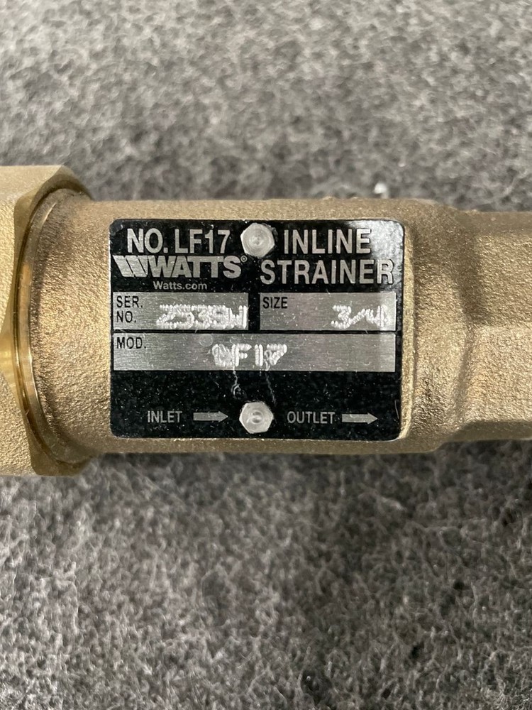 WATTS 3/4" LF17 Bronze Union-End Inline Stainer 0125079