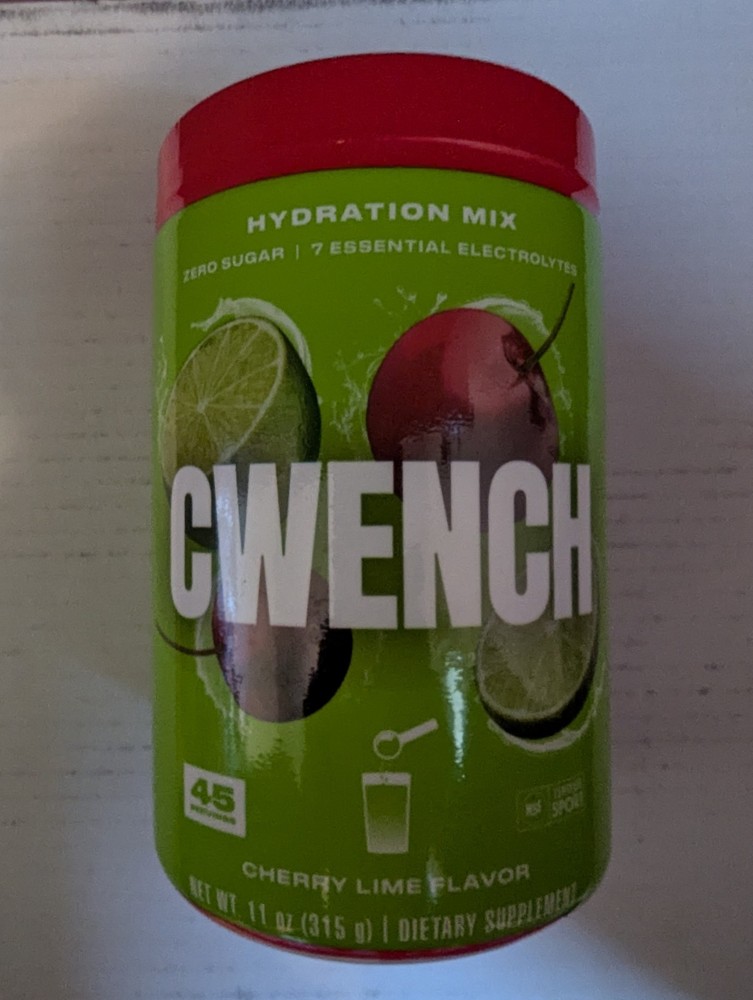 CWENCH Hydration Mix Cherry Lime-Zero Sugar, 11 oz (45 servings)