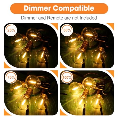 Dimmable G40 Led Replacement Light Bulbs, E12 Screw Base 25 Pack g40 Yellow