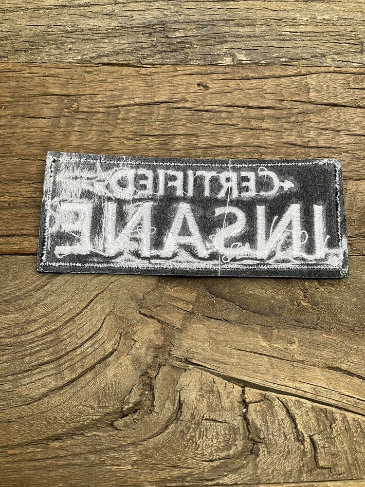 Embroidered Patch Iron On Certified Insane Iron On Biker Jacket
