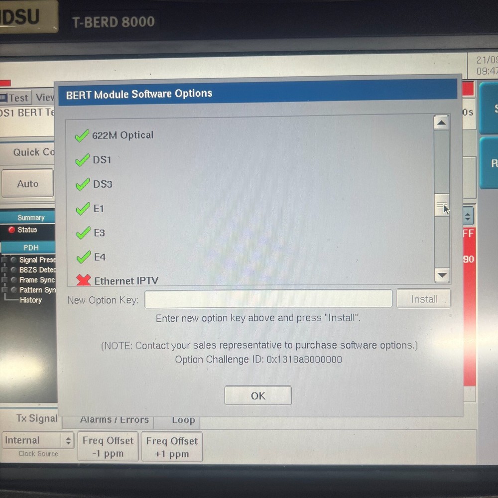 JDSU T-Berd 8000 10G Network Analyzer w/ Charger #1