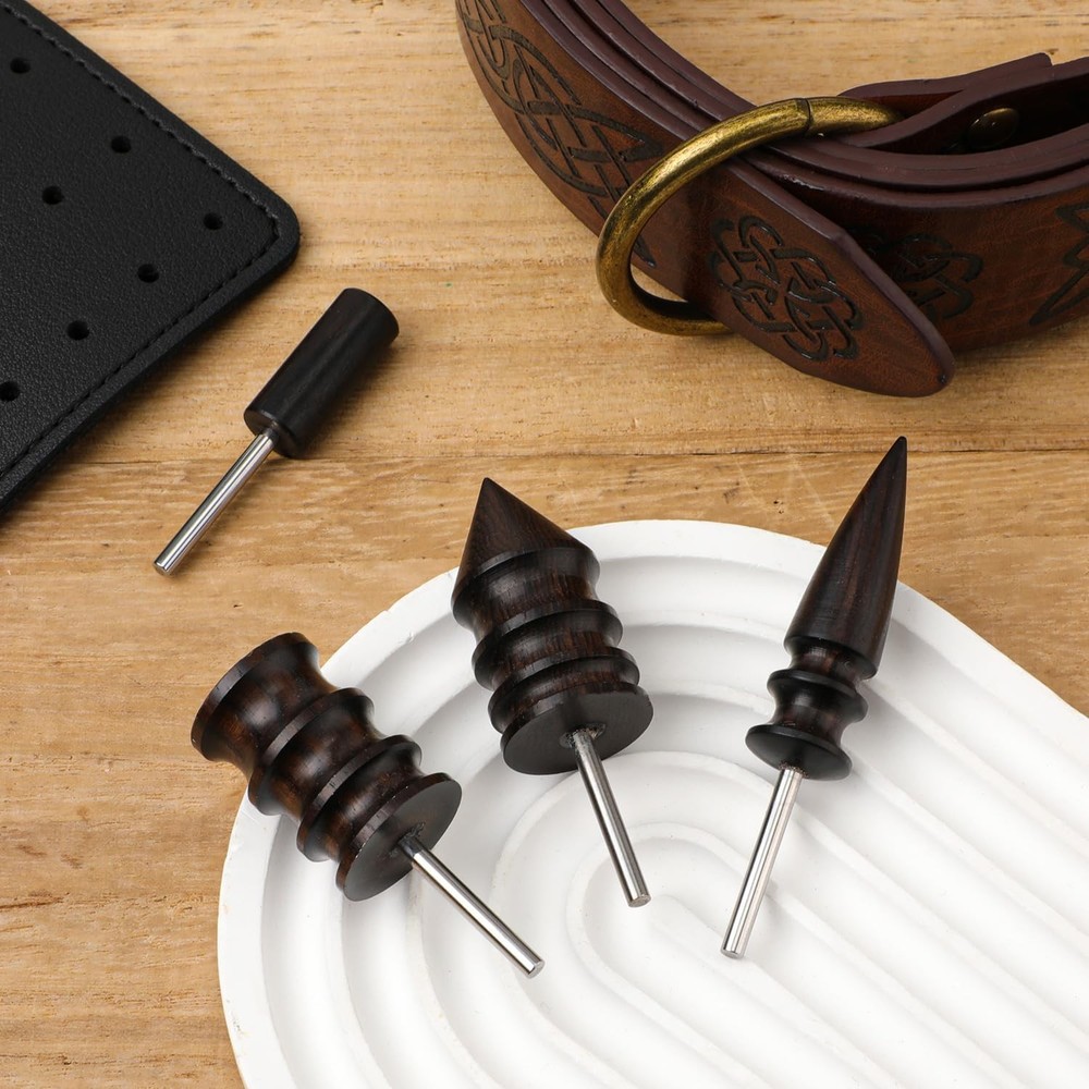 4pcs Leather Burnisher Bits for Rotary Tool, 4 Styles Burnishing...