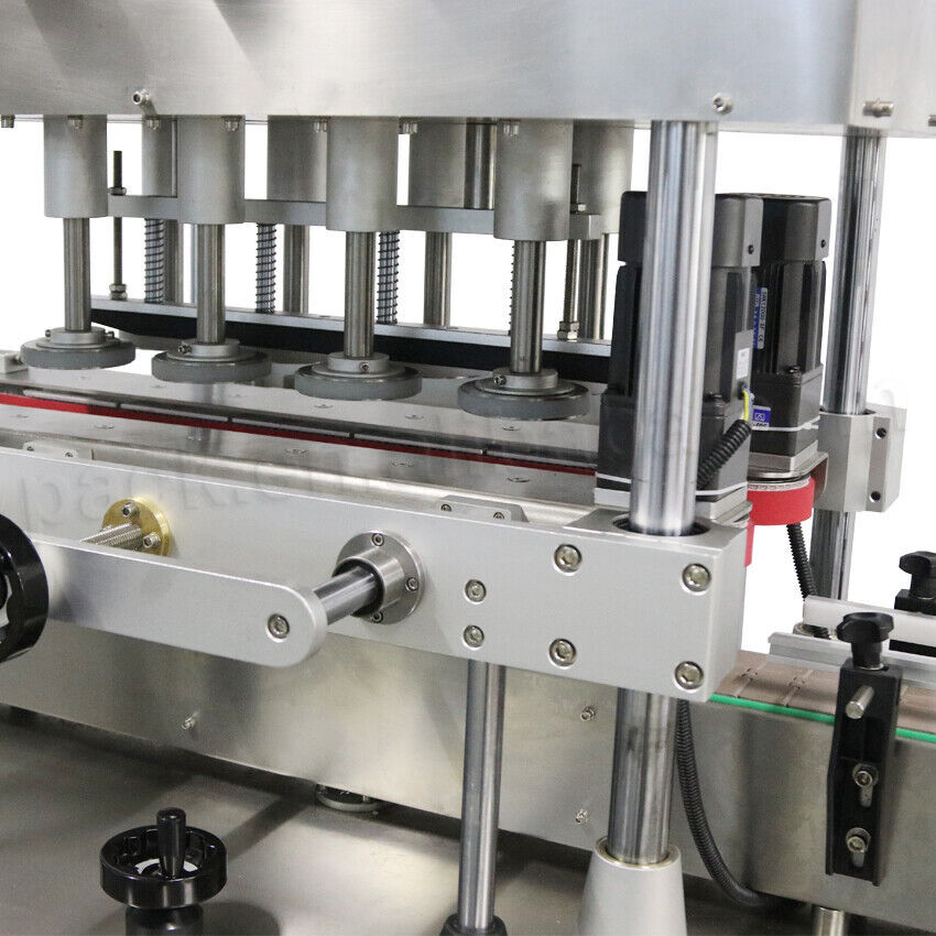 Automatic 4 Heads 8 Rubber Wheels Spray Bottle Screw Capping Machine High Speed